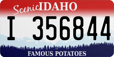 ID license plate I356844