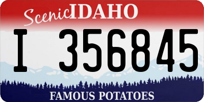 ID license plate I356845