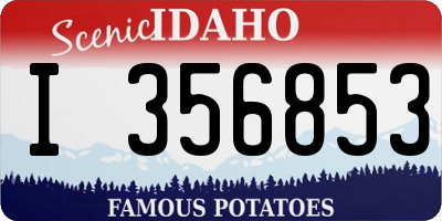 ID license plate I356853