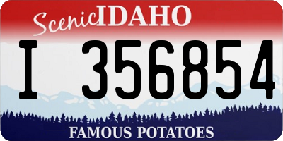 ID license plate I356854