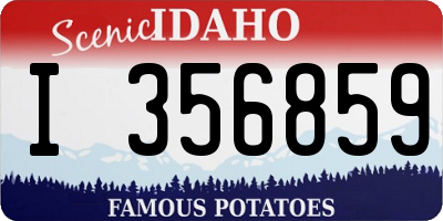 ID license plate I356859
