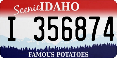 ID license plate I356874