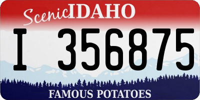 ID license plate I356875
