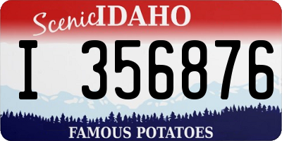 ID license plate I356876