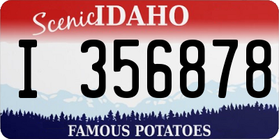 ID license plate I356878