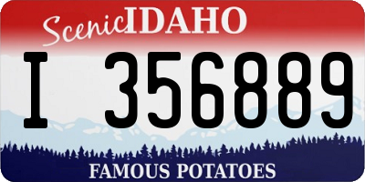 ID license plate I356889