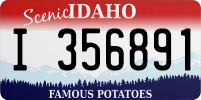 ID license plate I356891