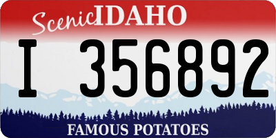 ID license plate I356892
