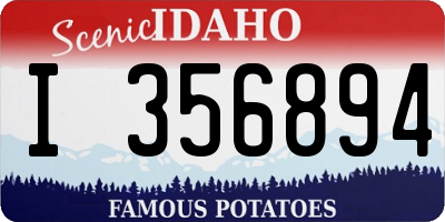 ID license plate I356894