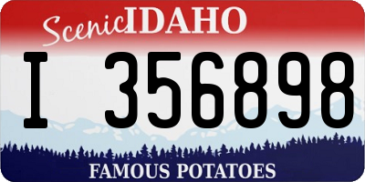 ID license plate I356898