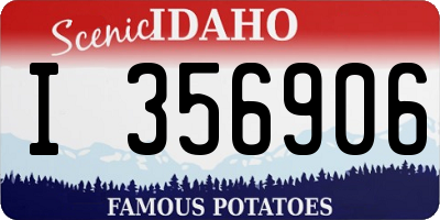 ID license plate I356906