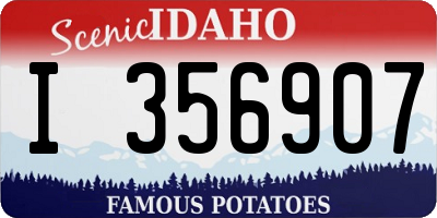ID license plate I356907