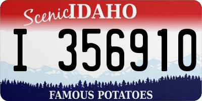 ID license plate I356910