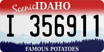 ID license plate I356911