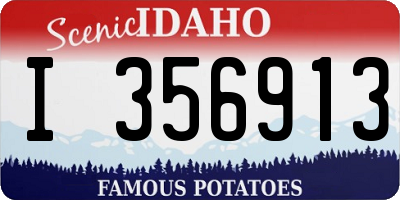ID license plate I356913