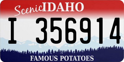 ID license plate I356914
