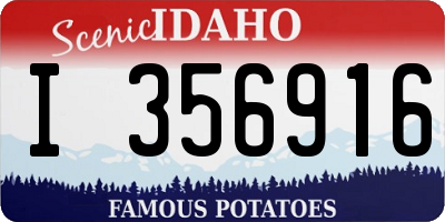 ID license plate I356916