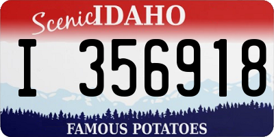 ID license plate I356918