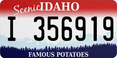 ID license plate I356919