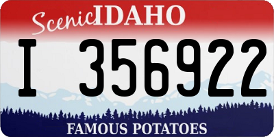 ID license plate I356922