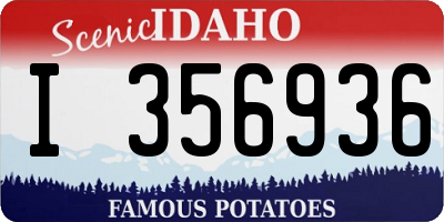 ID license plate I356936