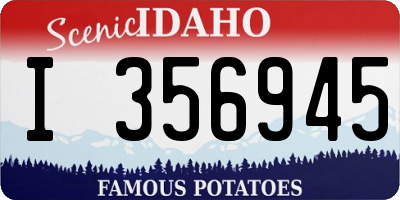 ID license plate I356945