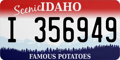 ID license plate I356949