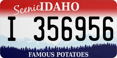 ID license plate I356956