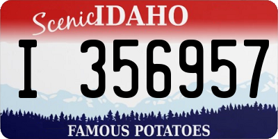 ID license plate I356957