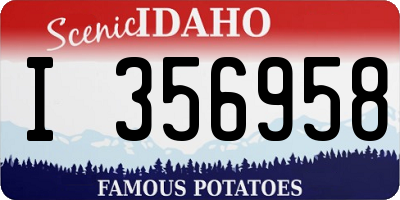 ID license plate I356958