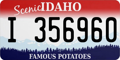 ID license plate I356960