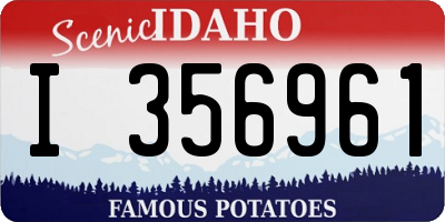 ID license plate I356961