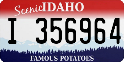 ID license plate I356964