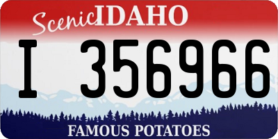 ID license plate I356966