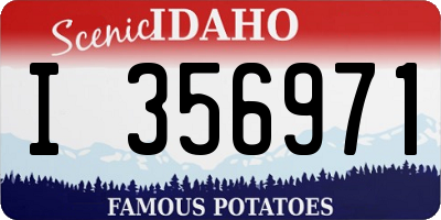 ID license plate I356971