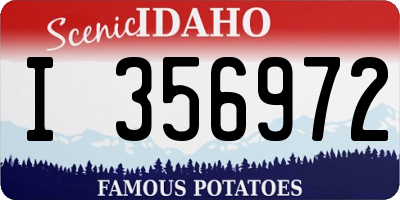 ID license plate I356972