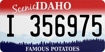 ID license plate I356975