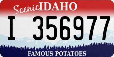 ID license plate I356977
