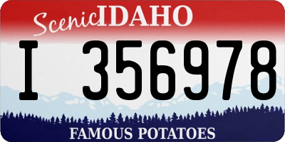 ID license plate I356978
