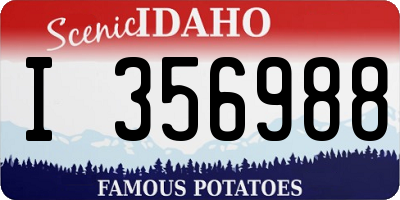 ID license plate I356988
