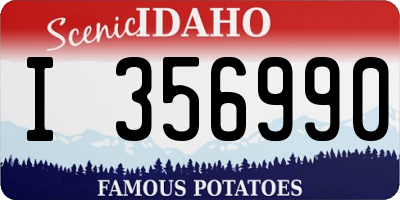 ID license plate I356990