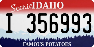 ID license plate I356993