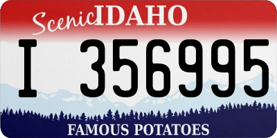 ID license plate I356995