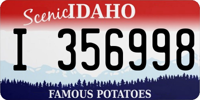 ID license plate I356998