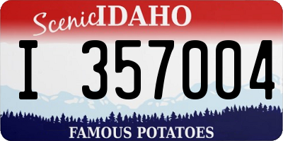 ID license plate I357004