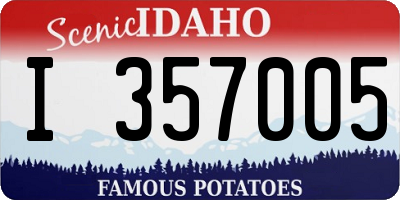 ID license plate I357005