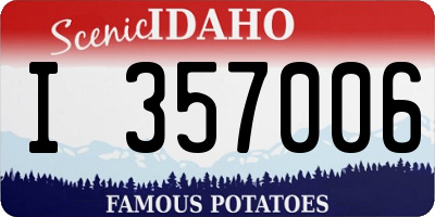 ID license plate I357006