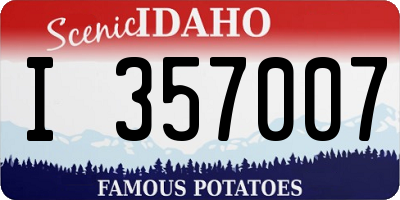 ID license plate I357007
