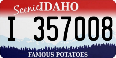 ID license plate I357008