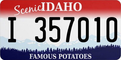 ID license plate I357010